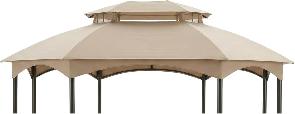 Garden Winds Durable 350 Replacement Canopy Top Compatible with Manhattan 10' x 12' Gazebo Model L-GZ1138PST - Beige
