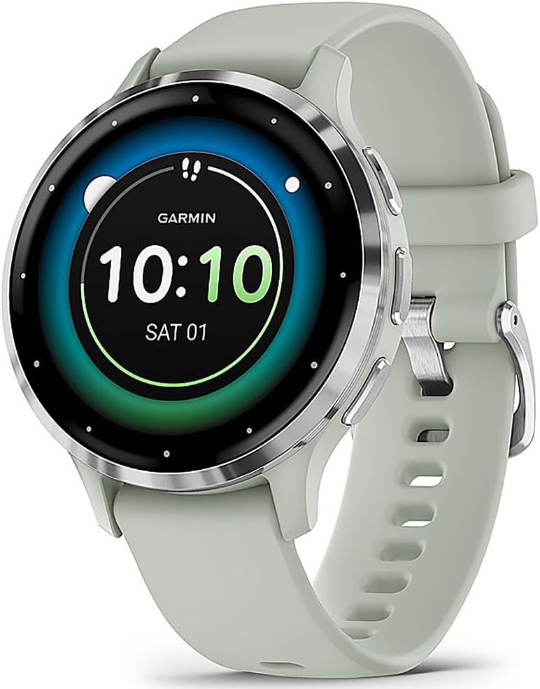 Garmin 010-N2785-01 Venu 3S Health Fitness GPS Smartwatch Silver Bezel/Gray Band (41mm) Refurbished Bundle with 2 YR CPS Enhanced Protection Pack