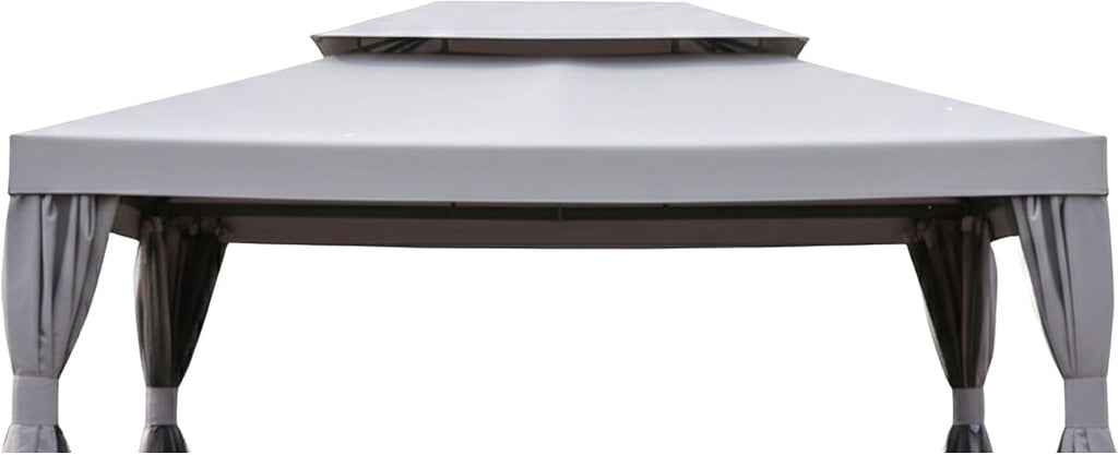 Garden Winds Reinforced Replacement Canopy Top Cover Compatible with the Grand Patio 10' x 13' Gazebo - Classic Stone, Riplock 350