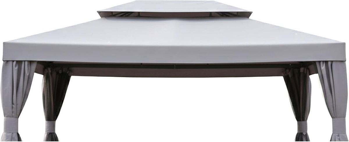 Garden Winds Reinforced Replacement Canopy Top Cover Compatible with the Grand Patio 10' x 13' Gazebo - Classic Stone, Riplock 350