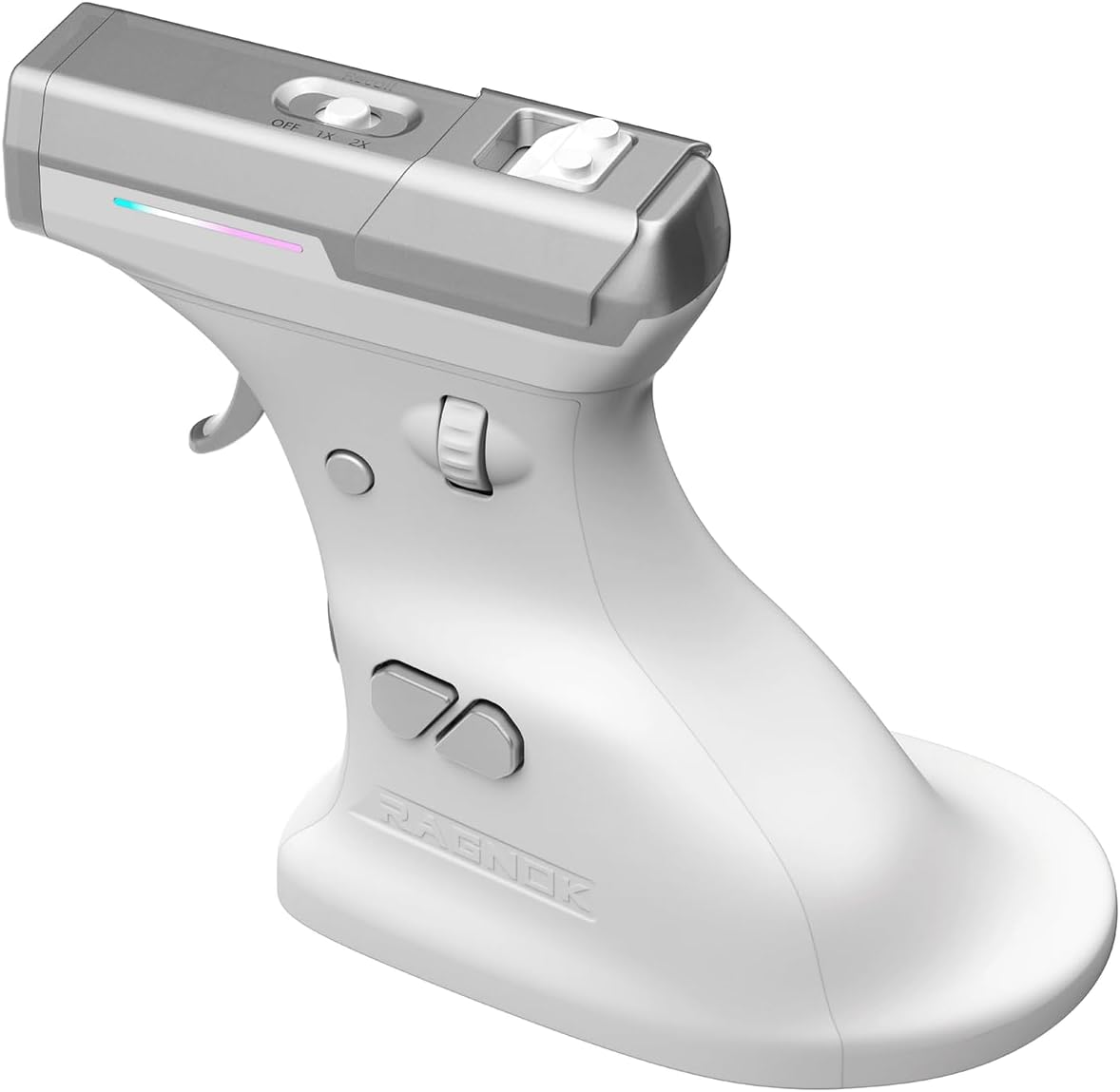 ErgoStrike7: Next-Gen FPS Gaming Mouse with Recoil (White) - FPS Gun Grip Mouse, Ergonomic Vertical Design, Wireless/Wired USB for PC Gamers