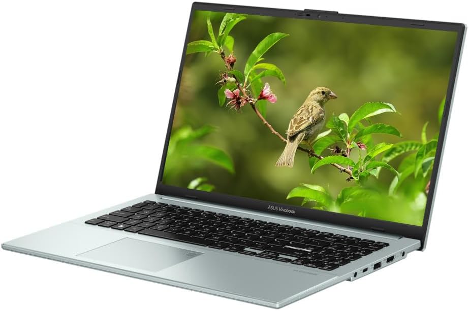 ASUS 2025 Lightweight Laptop, 15.5' FHD OLED Display, Intel i3 Processor Up to 3.79GHz, 8GB Ram, 256GB SSD, Backlit Keyboard, Super-Fast WiFi, HDMI, Windows 11 OS, Pastel Blue (Renewed)