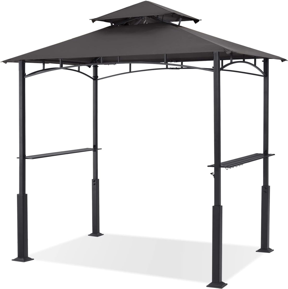 ABCCANOPY 8x5 Grill Gazebo - Outdoor BBQ Canopy Shelter with Led Light for Patio Backyard Grilling (Dark Gray)