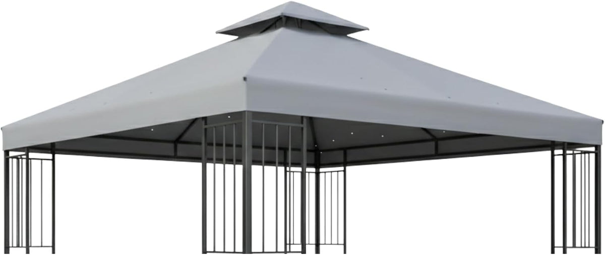 Garden Winds Reinforced RipLock 350 Replacement Canopy Top Cover Compatible with Easy Assembly 10' X 10' Gazebo Model MS10-301-004-01 - Slate Gray