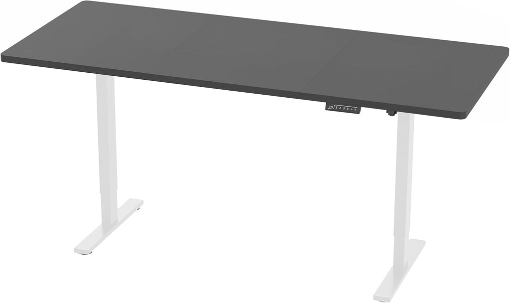 VIVO Large Electric 83 x 30 in Standing Desk, Memory Height Adjustment, 1B Series, Holds 220 lbs, Black Top White Frame, DESK-KIT-1W8B
