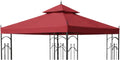 Garden Winds Reinforced RipLock 350 Replacement Canopy Top Cover Compatible with Arrow 10' x 10' Gazebo Models 61821, HD-61821, 618221, 618221-C, GGHL00019 - Cinnabar