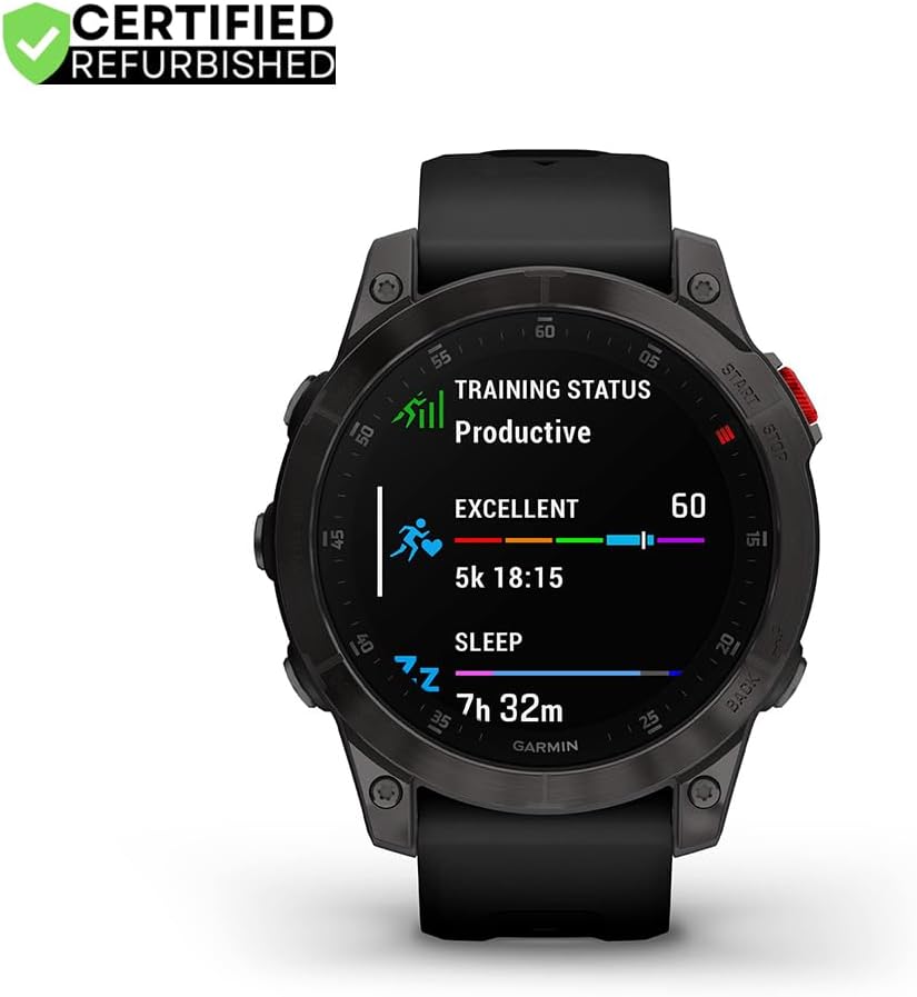 Garmin 010-N2582-10 Epix Gen 2 Premium Active Smartwatch 47 mm Black Titanium (Renewed) Bundle with 2 YR CPS Enhanced Protection Pack