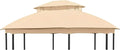 Garden Winds Reinforced Replacement Canopy Top Cover and Netting Set Compatible with The A101014900 Seagrove Gazebo - Classic Sand, Riplock 350