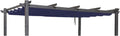 PURPLE LEAF Pergola Shade Cover for 12' X 16' Deck Porch Outside Outdoor Retractable Durable Fabric Canopy Replacement Top Only Navy Blue