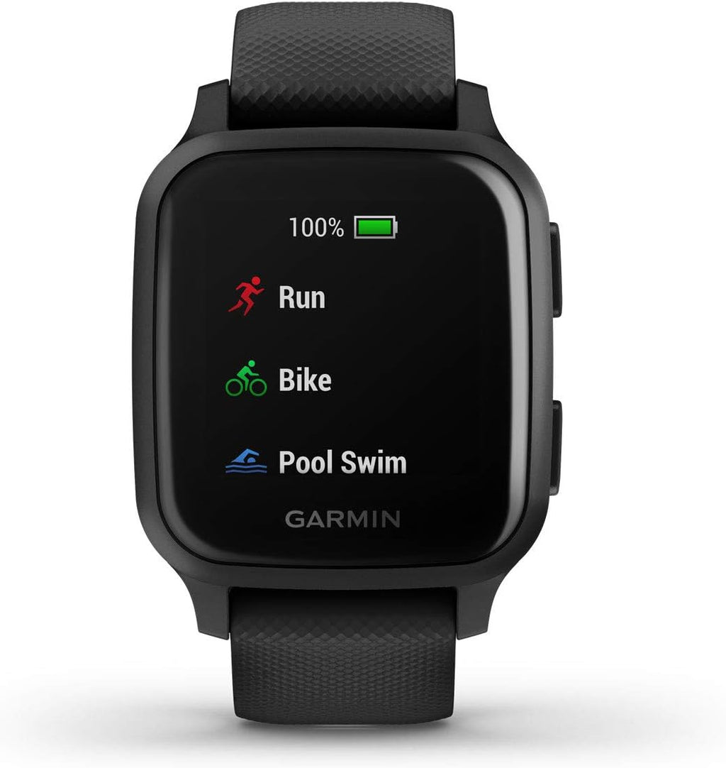Garmin Venu Sq Music, GPS Smartwatch with Bright Touchscreen Display, Features Music and Up to 6 Days of Battery Life, Black