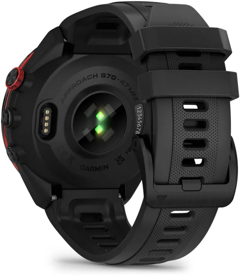 Garmin Approach S70 47MM Golf GPS Fitness Tracker Smartwatch for Men, Lightweight 1.2' Touchscreen AMOLED Display and 42000 Preloaded Courses -Black- Garmin Watches for Men