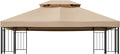 Garden Winds Reinforced RipLock 350 Replacement Canopy Top Cover Compatible with Easy Assembly 10' X 12' Gazebo Model MSD236247917053 - Beige
