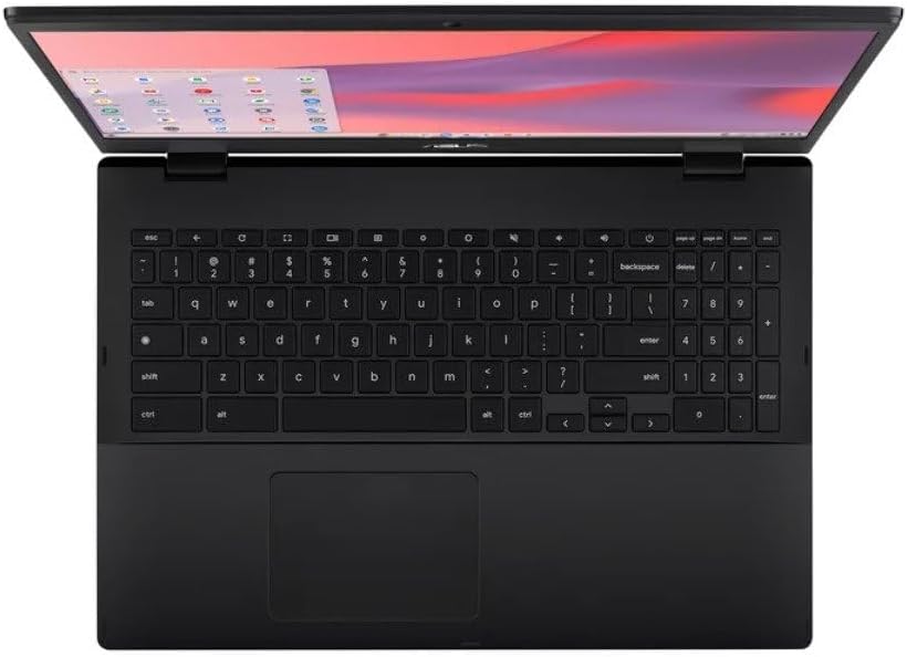 ASUS CX1500CNA Chromebook 15.6' FHD 1080P, NanoEdge Display (Intel Celeron N3350 Processor, 4GB RAM, 64GB eMMC Flash Memory, Intel HD Graphics, HD Webcam, Stereo Speakers, Chrome OS) Black, (Renewed)