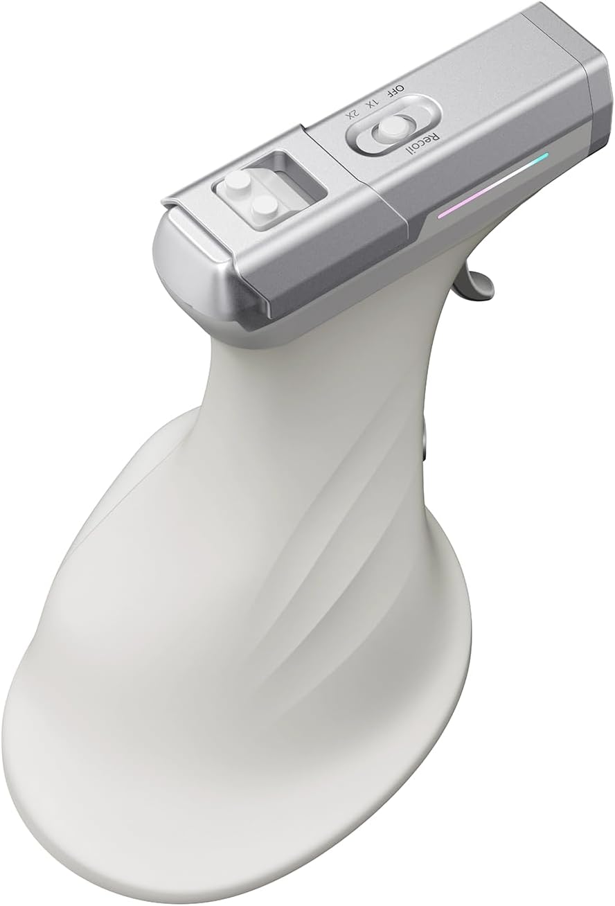ErgoStrike7: Next-Gen FPS Gaming Mouse with Recoil (White) - FPS Gun Grip Mouse, Ergonomic Vertical Design, Wireless/Wired USB for PC Gamers