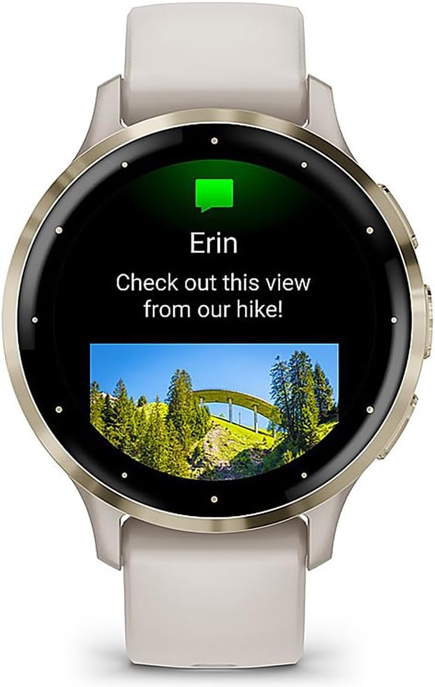 Garmin 010-N2785-04 Venu 3S Fitness GPS Smartwatch Gold Bezel with Ivory Case 41mm (Renewed) Bundle with 2 YR CPS Enhanced Protection Pack