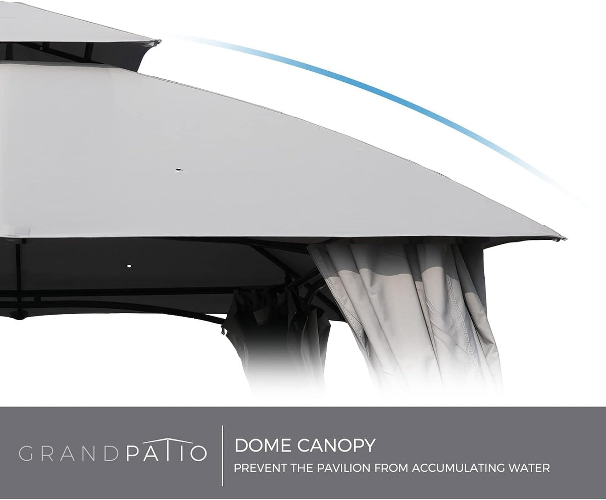 Grand Patio 13x20 Replacement Canopy Top Double Soft Gazebo Canopy (ONLY Top Canopy Without Frame)