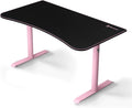 Arozzi Arena Medium Gamer Desk - 55x30' Steel Frame PC Gaming Desk with Storage for Cables & Dual-Monitor Support - Full-Surface Washable Mousepad - Pink