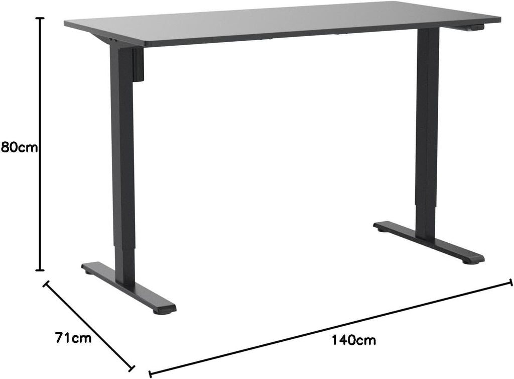 FLEXISPOT EN1 One-Piece Standing Desk, Electric Adjustable with 4 Memory Presets, 176 LBS Capacity, Stable & Quiet, Seamless Desktop for Home Office & Dual Monitors, 55'x28' Black