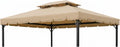 Garden Winds Reinforced RipLock 350 Replacement Canopy Top Cover Compatible with Purple Leaf 10' x 12' Gazebo Models ZYRP1012, ZYRP1012-KK - Beige