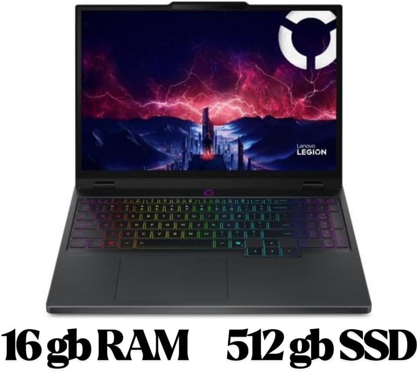 Lenovo Legion 5 15.1' OLED WQXGA 165HZ Gaming Notebook AMD Ryzen 7 260 16GB RAM 512GB SSD NVIDIA GeForce RTX 5060 Eclipse Black