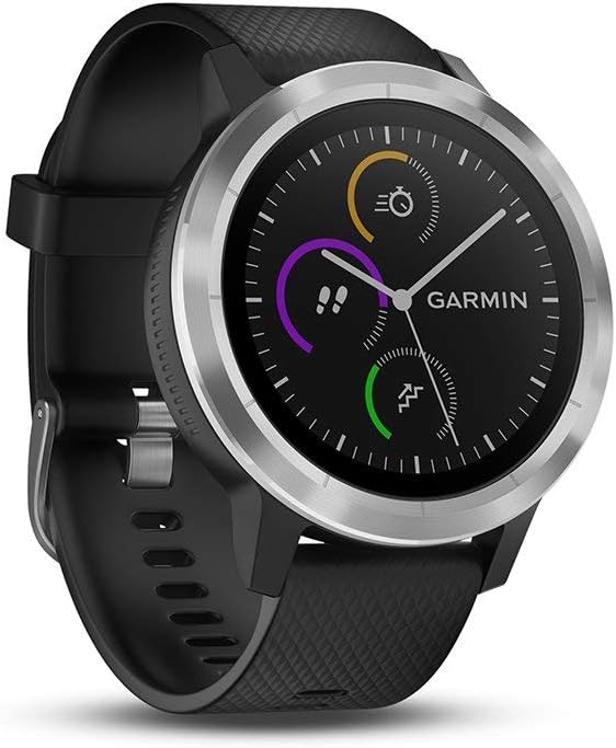 Smartwatch GARMIN Vivoactive 3 1,2in GPS Waterproof 5 ATM Glonass Black Stainless Steel (Renewed)