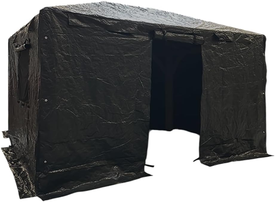 Garden Winds Universal 10' x 14' Winter Cover for Tall Hard Top Gazebo – Heavy Duty Protective Enclosure for Outdoor Storage, Waterproof, Windproof and Flame Resistant – Black
