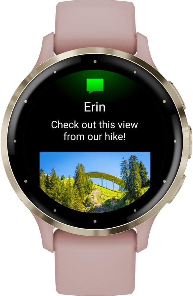 Garmin 010-N2785-03 Venu 3S Fitness GPS Smartwatch Gold Bezel with Rose Case 41mm (Renewed) Bundle with 2 YR CPS Enhanced Protection Pack
