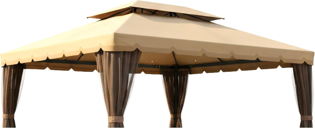 Garden Winds Reinforced Replacement Canopy Compatible with The 01-0879, OTSU1444, 84C-101 Outsunny Classic 10' x 13' Gazebo - Classic Sand, Riplock 350 Fabric