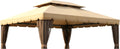 Garden Winds Reinforced Replacement Canopy Compatible with The 01-0879, OTSU1444, 84C-101 Outsunny Classic 10' x 13' Gazebo - Classic Sand, Riplock 350 Fabric