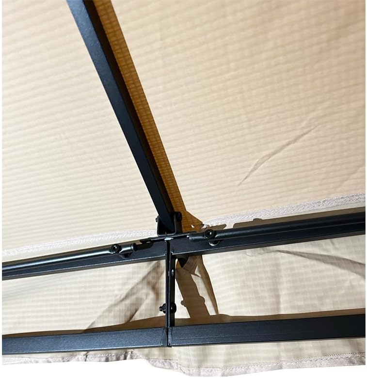 Garden Winds Custom Fit Replacement Canopy Top Cover Compatible with The Happatio Egeiroslife Hpo-Zpty-Z, El-Zpty-H-Wh4 10' x 12' Gazebo - Upgraded Performance RipLock 350 Fabric - Slate Gray