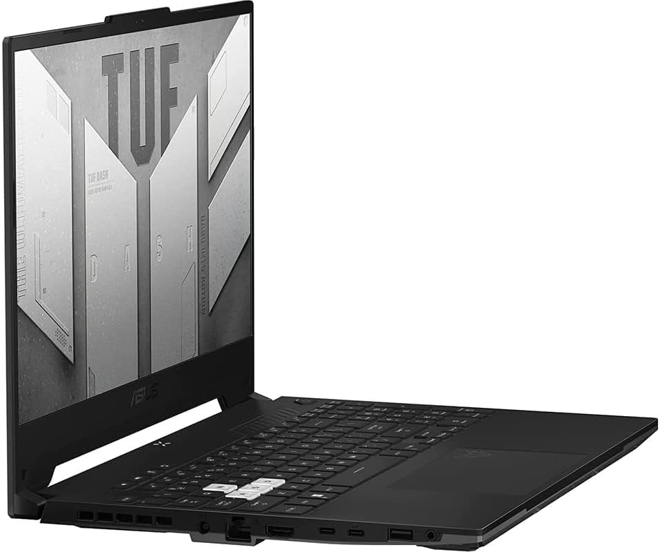 ASUS TUF Dash Gaming Laptop, 15.6' FHD 144Hz Display, Intel Core i7-12650H, NVIDIA GeForce RTX 3070 GPU, 16GB DDR5 RAM, 1TB NVMe SSD, Wi-Fi 6, Black, Windows 11 Home
