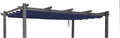 PURPLE LEAF Pergola Shade Cover for 11' X 13' Deck Porch Outside Outdoor Retractable Durable Fabric Canopy Replacement Top Only Navy Blue