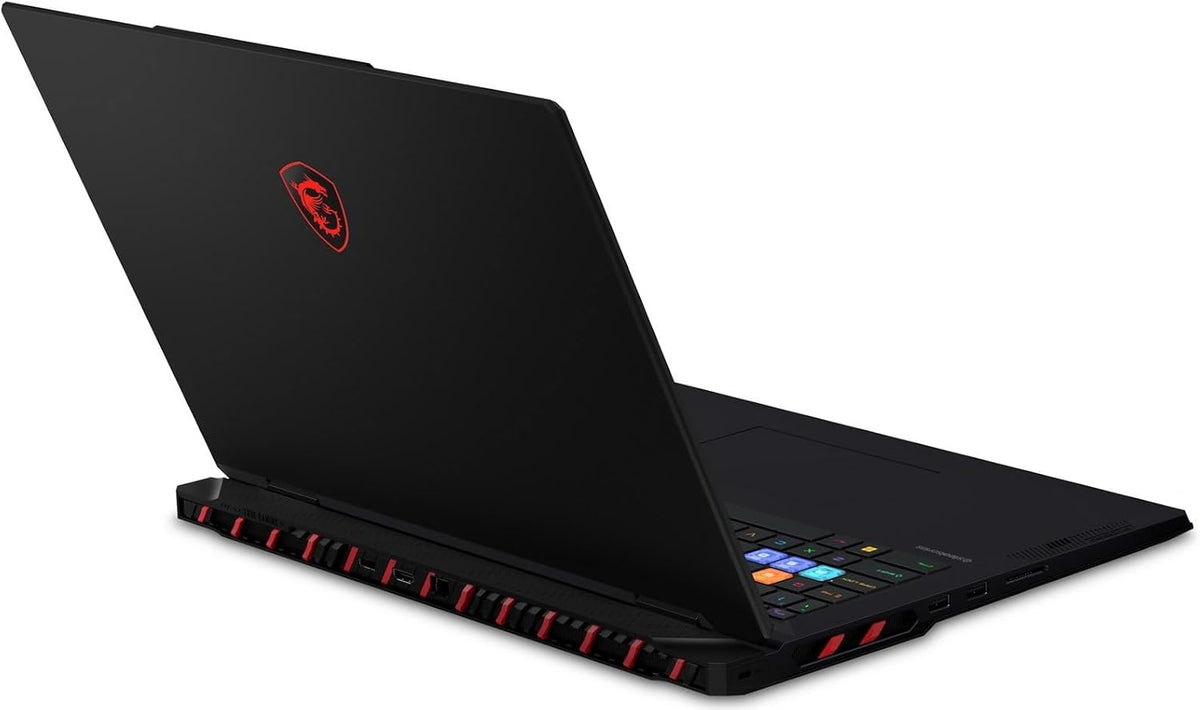 EXCaliberPC [2025] MSI Raider A18 HX A9WIG-082US (AMD Ryzen 9 9955HX3D, 32GB DDR5 RAM, 2X 2TB NVMe SSD, NVIDIA GeForce RTX 5080, 18' UHD+ 120Hz, Windows 11 Pro) Gaming Laptop