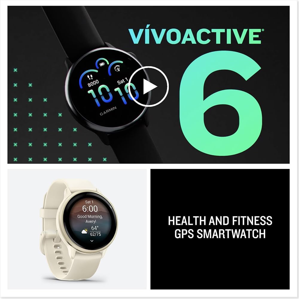 Garmin 010-02985-03 VIVOACTIVE 6 Health and Fitness GPS Smartwatch Pink Dawn with Silicone Band Bundle with Deco Essentials Exclusive 26 Month CPS Enhanced Protection Pack