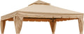 Garden Winds Reinforced RipLock 350 Replacement Canopy Top Cover Compatible with Erommy 12' x 12' Square Gazebo Models B088NCCWXF, HWG-027C - Beige