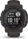 Garmin Instinct 2 Solar, GPS Outdoor Watch, Solar Charging Capabilities, Multi-GNSS Support, Tracbak Routing, Graphite (Renewed)