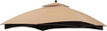MASTERCANOPY Replacement Canopy Top for Lowe's Allen Roth 10x12 Gazebo #GF-12S004B-1 (Beige Plaid,Riplock Material)