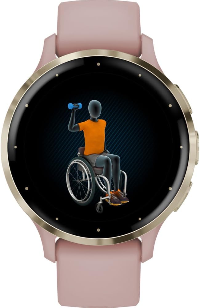 Garmin 010-N2785-03 Venu 3S Fitness GPS Smartwatch Gold Bezel with Rose Case 41mm (Renewed) Bundle with 2 YR CPS Enhanced Protection Pack