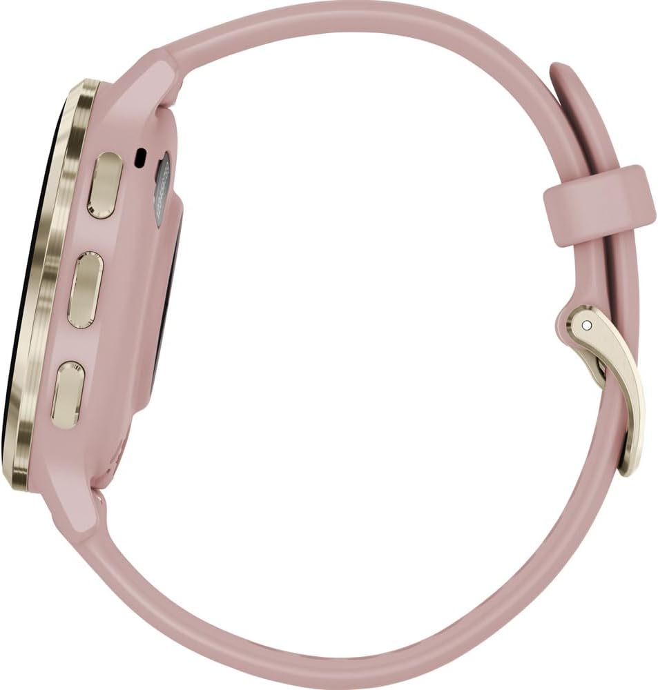 Garmin 010-N2785-03 Venu 3S Fitness GPS Smartwatch Gold Bezel with Rose Case 41mm (Renewed) Bundle with 2 YR CPS Enhanced Protection Pack
