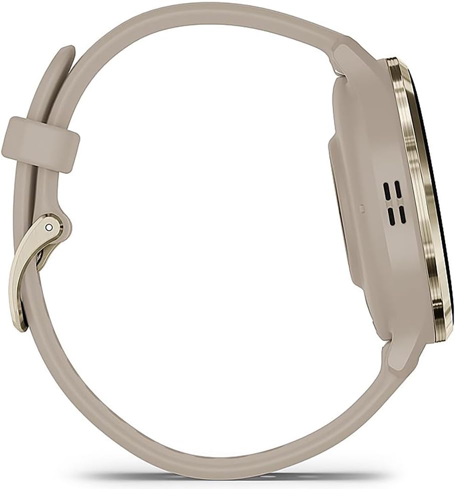 Garmin 010-N2785-02 Venu 3S Health Fitness GPS Smartwatch Soft Gold Bezel/Gray Band 41mm (Renewed) Bundle with 2 YR CPS Enhanced Protection Pack