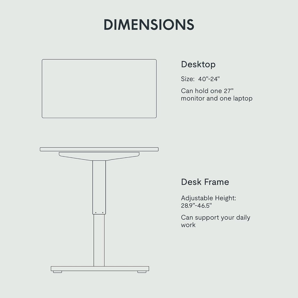 FLEXISPOT EN2 48''x24'' Standing Desk with Monitor Mount Bundle, One-Piece Desktop, Fully Adjustable Single Monitor Arm with Cable Management, Bundle for Home Office, Gaming & Study, Black