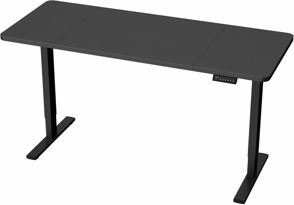 VIVO Electric 60 x 30 in Standing Desk, Memory Height Adjustment, 1B Series, Holds 220 lbs, Black Top Black Frame, DESK-KIT-1B6B-30
