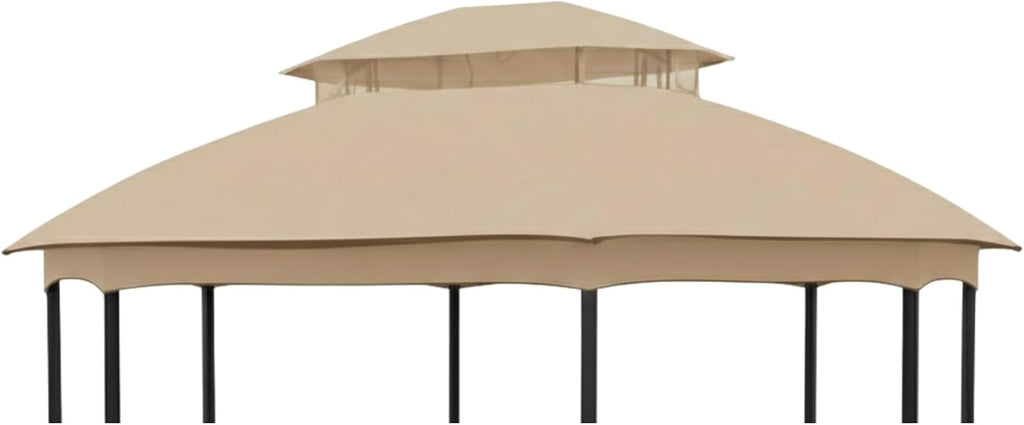 Garden Winds Reinforced RipLock 350 Replacement Canopy Top Cover Compatible with Seagrove 10' x 12' Gazebo Model A101014900 - Beige