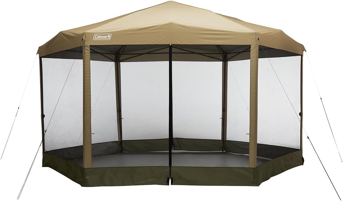 Coleman Back Home Screened Canopy Tent with Instant Setup, Outdoor Gazebo for Bug-Free Lounging, Fits Over Picnic Tables, Ideal for Parties, Events, Tailgates, Dining, & More