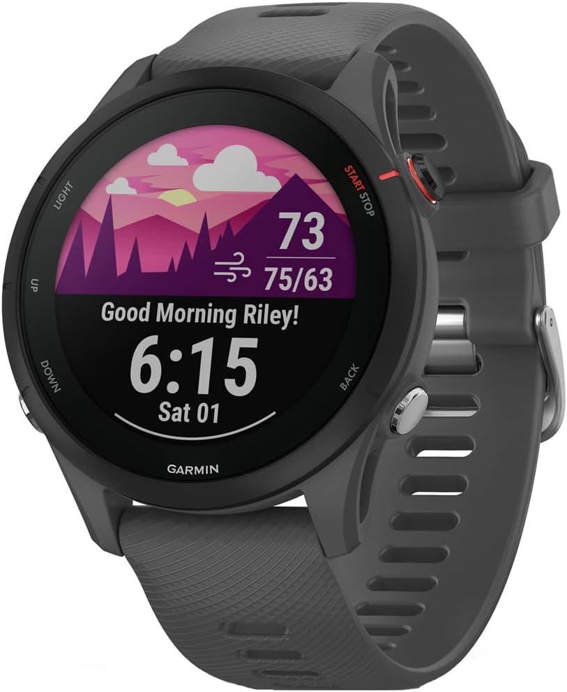Garmin 010-02641-00 Forerunner 255 GPS Smartwatch Slate Gray | Official USA Partner Model | Bundle with 2 YR CPS Enhanced Protection Pack