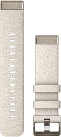 Garmin QuickFit 20 mm Watch Band - Cream Heathered Nylon with Soft Gold Hardware