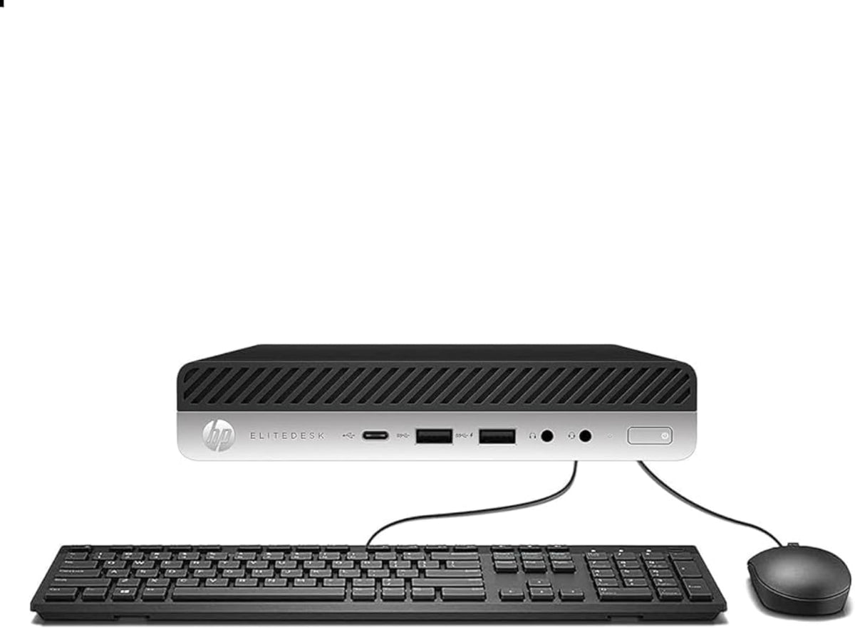 HP EliteDesk 705 G4 Mini Desktop Computer: AMD Quad-Core Ryzen 5 Pro 2400GE up to 3.8GHz, 8GB DDR4 RAM, 256GB SSD, Windows 11 Pro (Renewed)