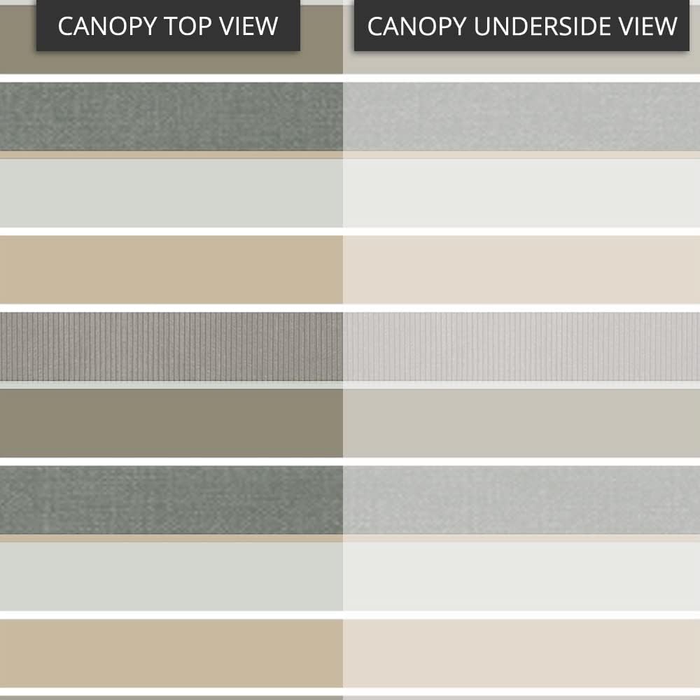 Garden Winds Durable 350 Replacement Canopy Top Compatible with Allen Roth 10' x 12' Gazebo Models GF-12S004B, TPGAZ17-002 - Stripe Stone
