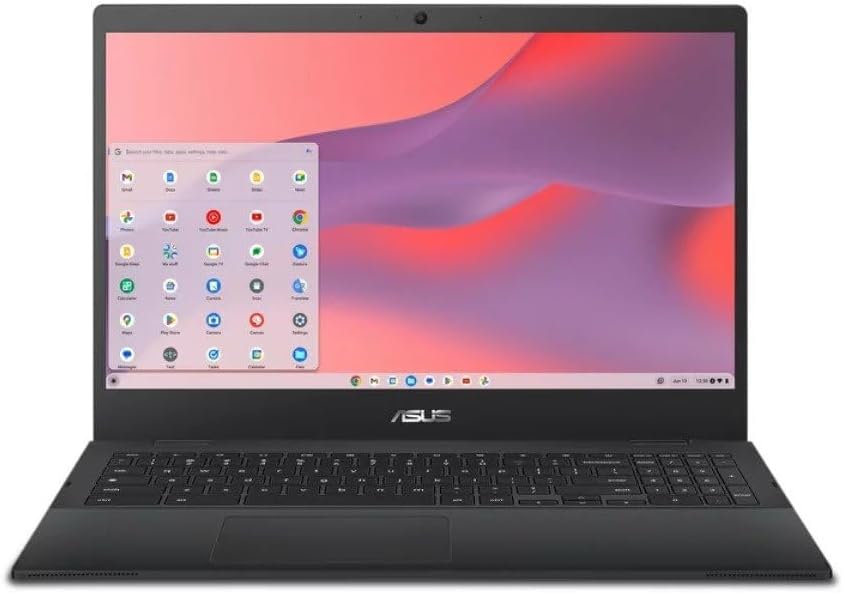 ASUS CX1500CNA Chromebook 15.6' FHD 1080P, NanoEdge Display (Intel Celeron N3350 Processor, 4GB RAM, 64GB eMMC Flash Memory, Intel HD Graphics, HD Webcam, Stereo Speakers, Chrome OS) Black, (Renewed)