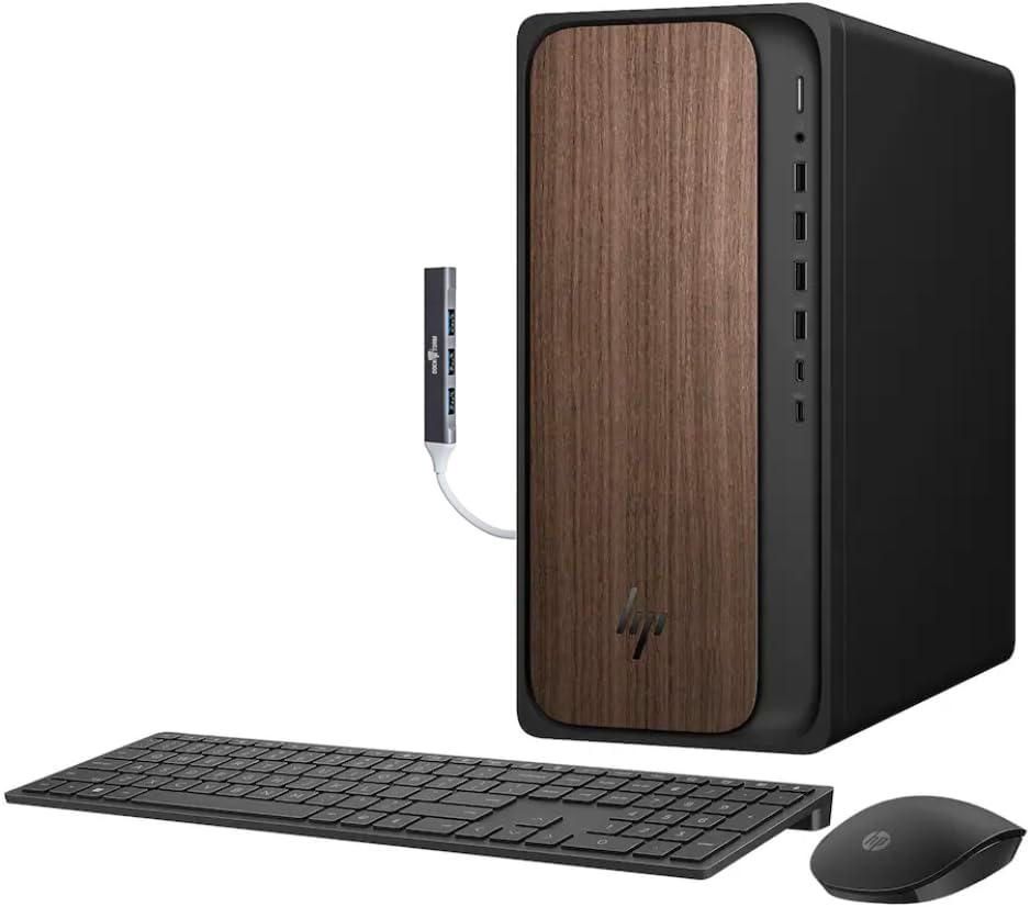 HP OmniDesk OmniDesk AI Business Desktop (Intel Ultra 7-265 20 Cores, 16GB DDR5, 1TB PCIe SSD, Intel Graphics, 280W PSU, WiFi 6, Bluetooth 5.4, RJ-45, 1 Display Port, HDMI, Win 11 Pro) w/Dockztorm Hub